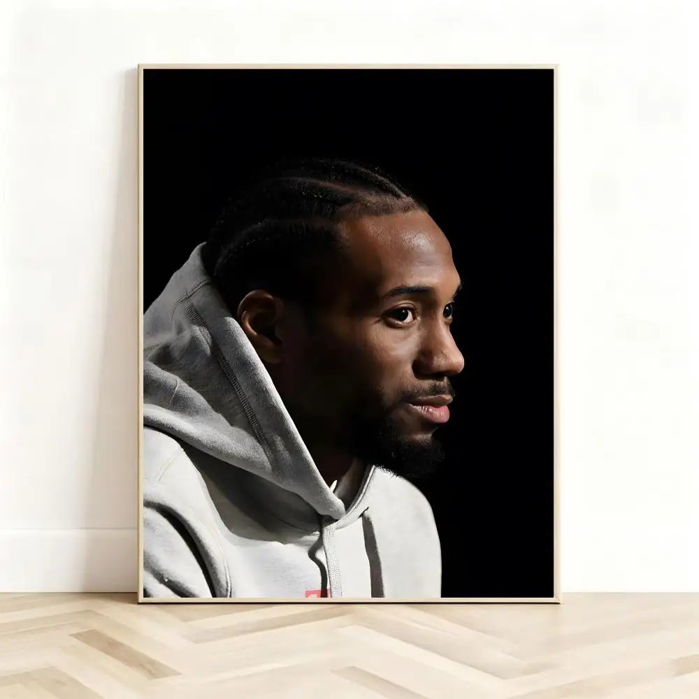 Talented Sports Athlete K-Kawhi Leonard Poster Classic Self-Adhesive PP Wall Sticker for Living Room Bar Decor Gift