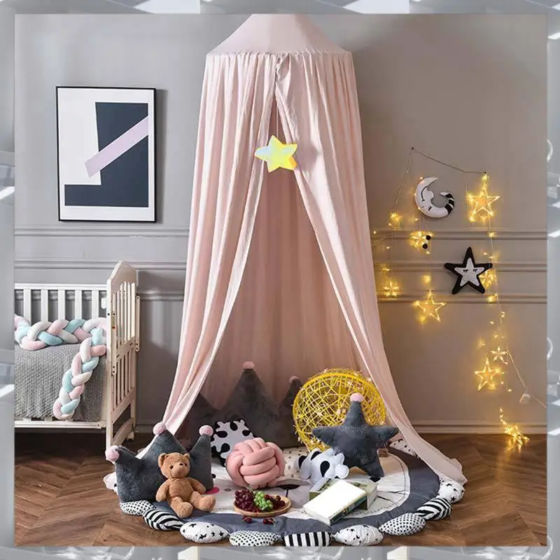 

A84F-1Set Princess Dome Dream Castle Baby Bedding Room Castle Play Tent Hanging House Reading Corner Mosquito Net C