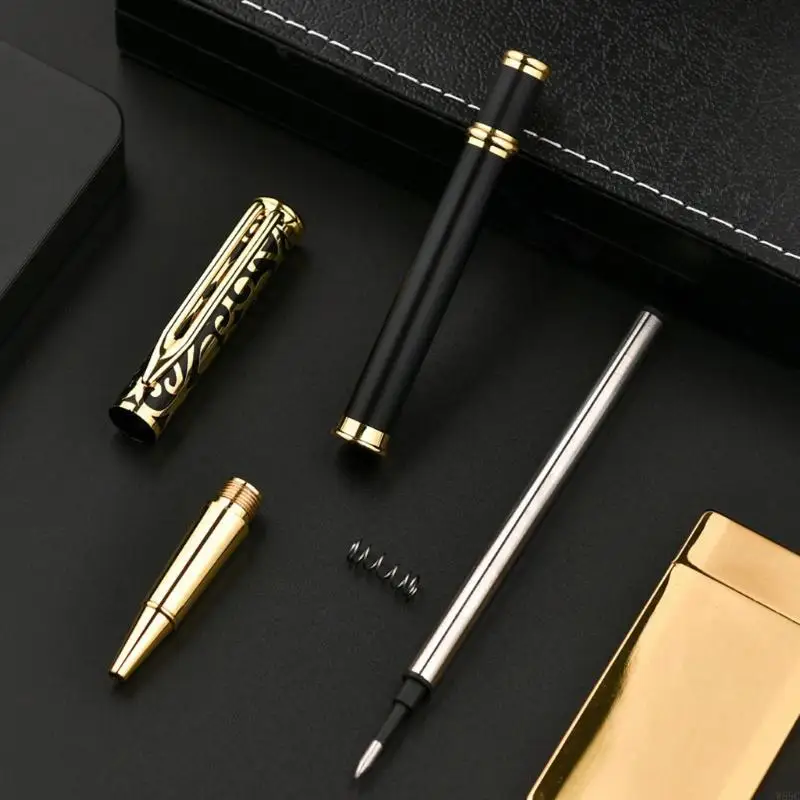 W89C Exquisite Metal Ballpoint Pen Signing Pen Black 0,5 мм средняя точка бизнес -подпись для офисного отеля прием
