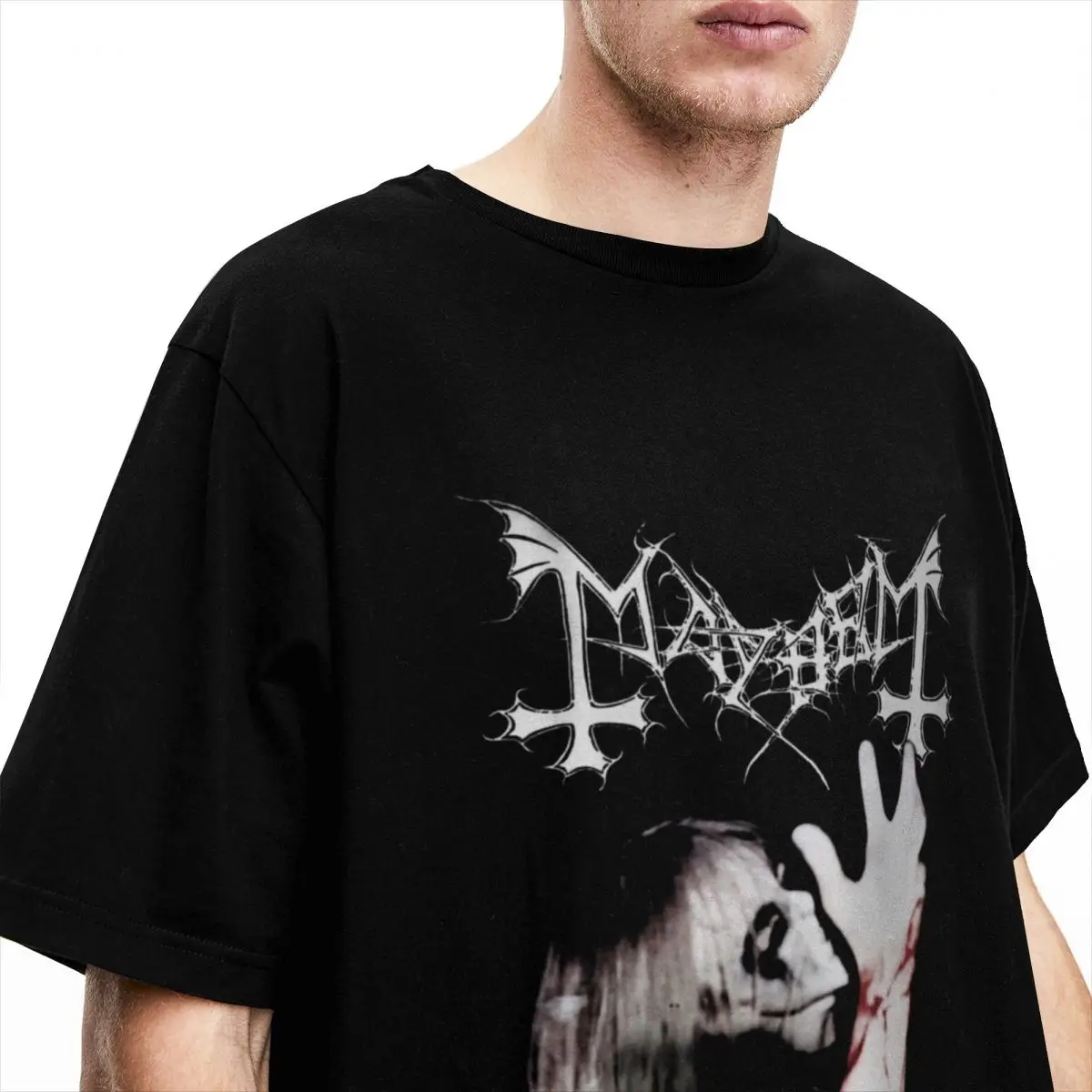 Men Women\'s Mayhem Dead Black Metal T Shirts Accessories 100% Cotton Tops Casual Short Sleeve Crew Neck Tees Plus Size T-Shirts