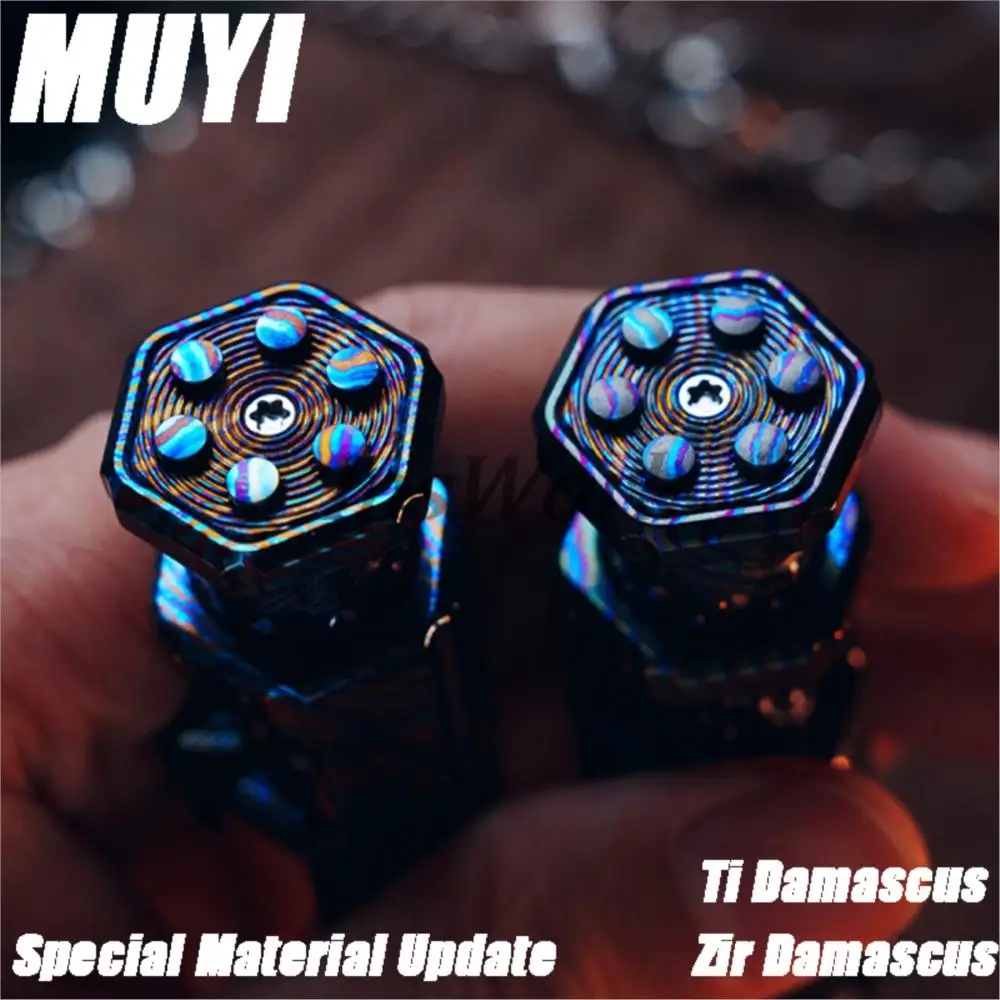 MUYI Zirconium Damascus Titanium Damascus Special Material Update Slider Fidget Toy Fidget Spinner