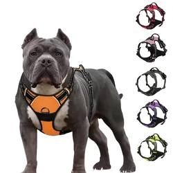 Adjustable Dog Harness Vest with Night Reflective Strip for Small Medium and Large Dogs for Outdoor Walking