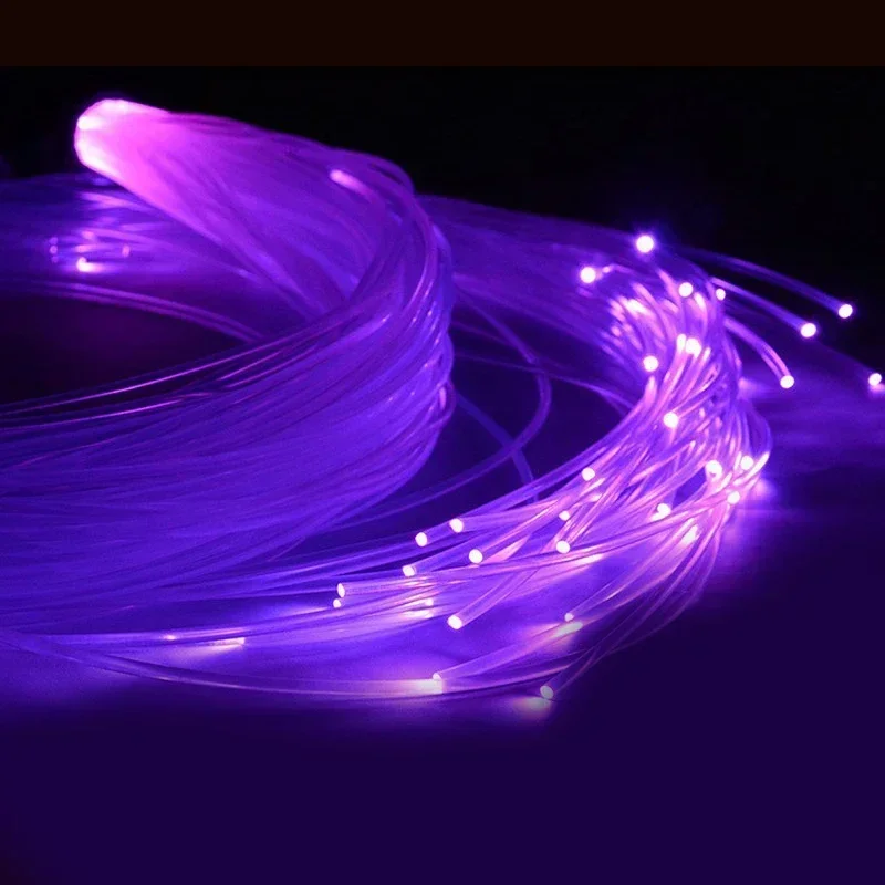 Gorąca sprzedaż 0,5 ~ 4 metry 0,75 mm 1 mm koniec świecący kabel światłowodowy PMMA do silnika LED światła samochodowego domu DIY LED gwiazda światła sufitowego — zdjęcie 5
