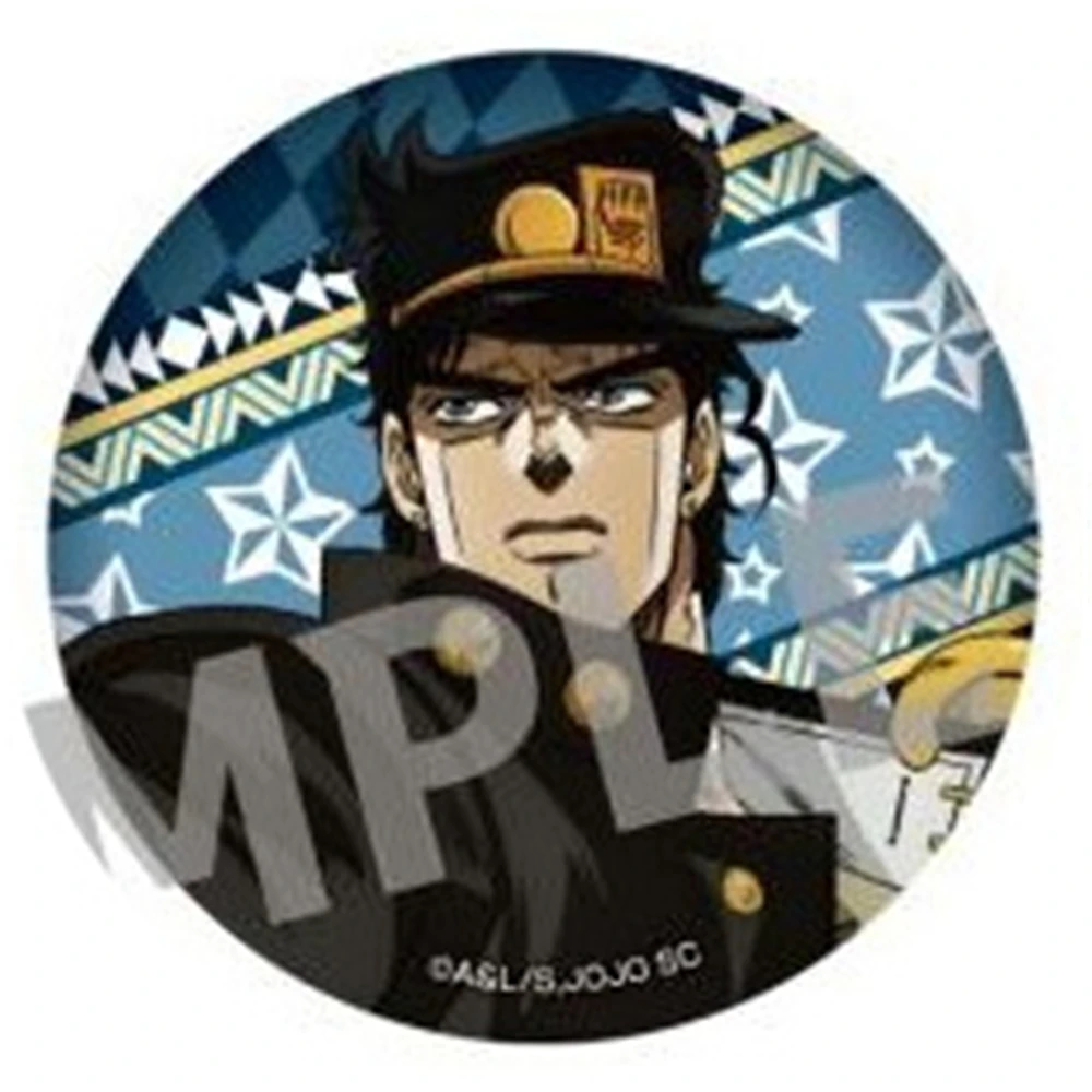 58mm Anime JoJo's Bizarre Adventure Stardust Crusaders Cosplay COSTUME Badge Pin SPTE Tinplate Brooch﻿ Prop Xmas Gift