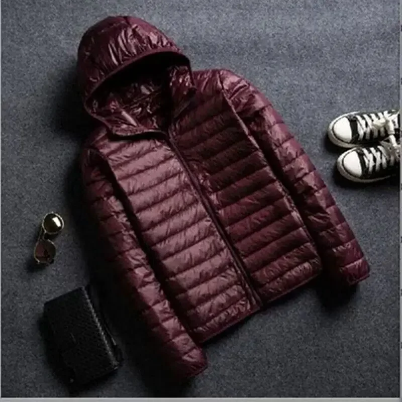 New Men Autumn Winter Down Duck Jacket Casual Stand Collar Ultra Light Parka Coat Portable Outwear Waterproof Outwear Coats RFRE