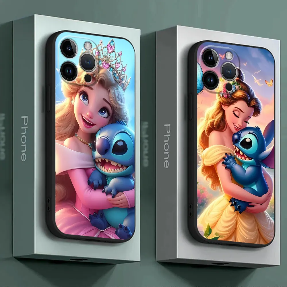 Disney Princess Beautiful Moonlight Phone Case for Apple iPhone 15ProMax XR 14 Pro 7 8 Plus 11 Pro 16 XS Max 13 Mini 12 SE Cover