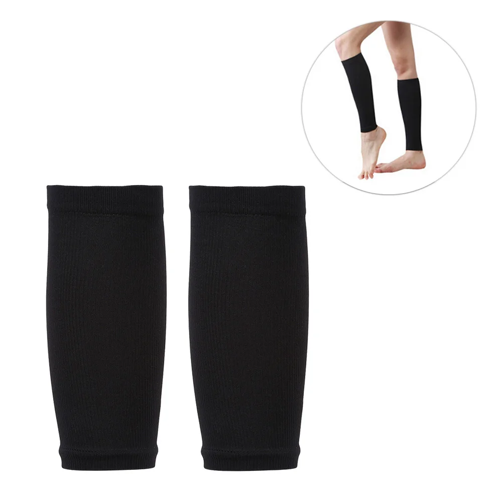 

1Pair Athletic Compression Socks Black L Durable Elastic Spandex Mid-Tube Sports Socks Relieve Swelling and Muscle Stress