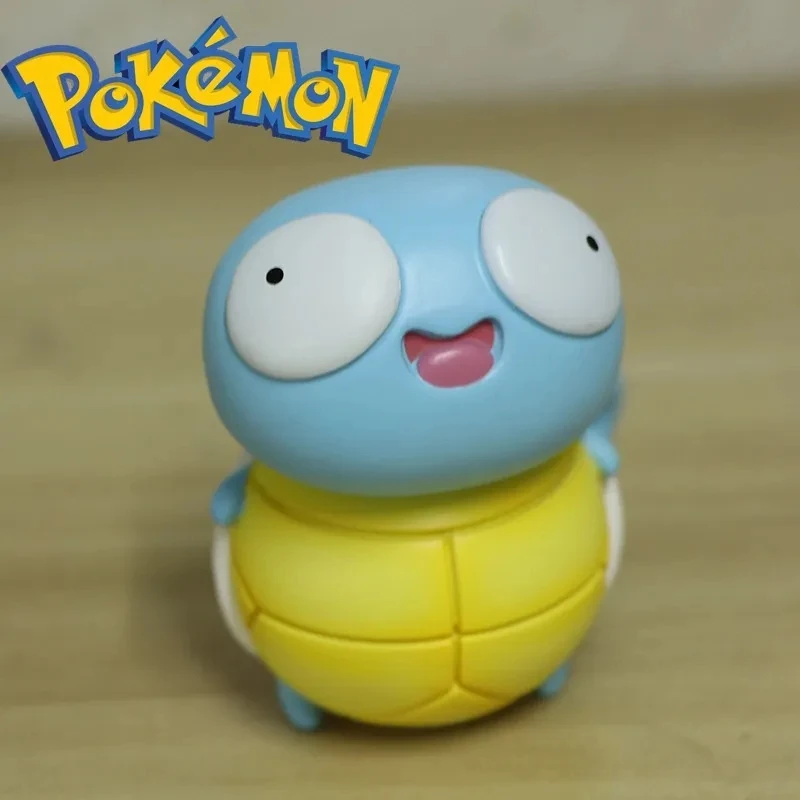 6.5 cm Pokemon Leuke Big-Eyed Starter Squirtle Anime Figuur Desktop Ornament Decoratieve Pop Jongen Trendy Speelgoed Gift Collectible