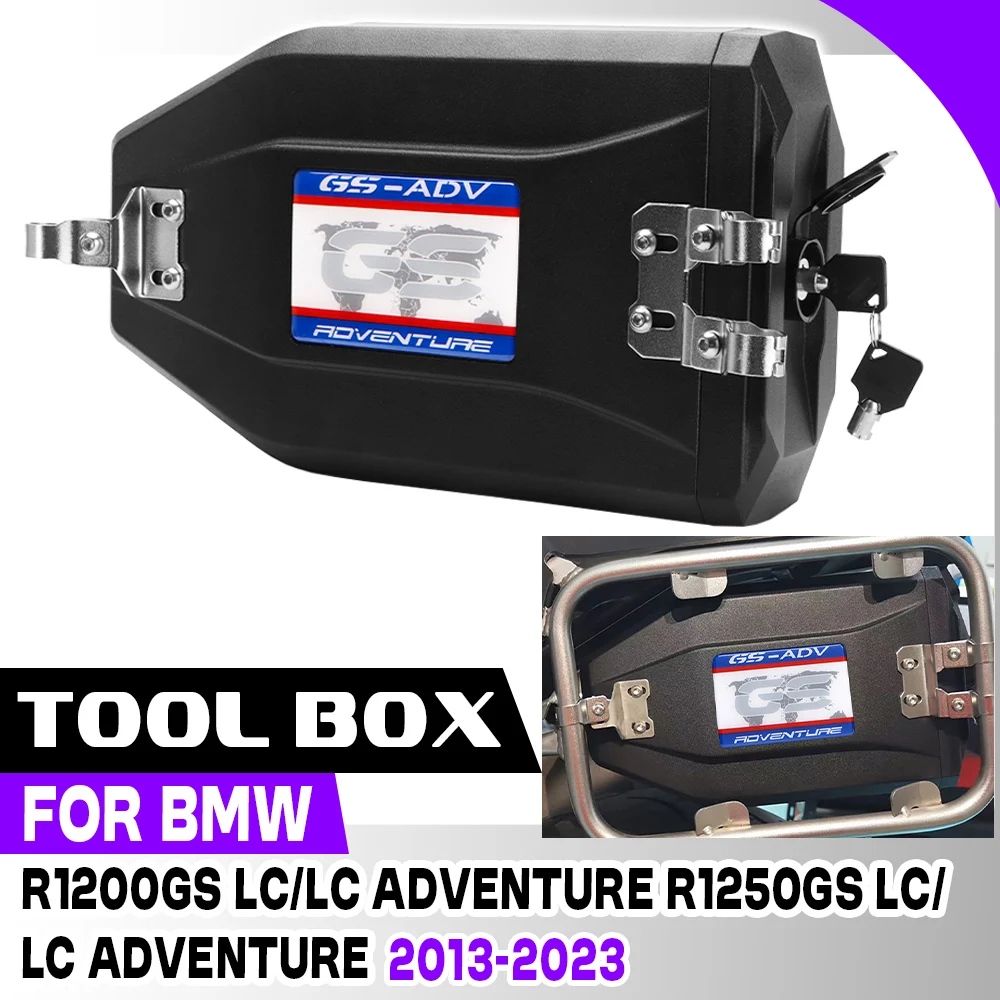 

Для R1250GS LC ADV 2023 R1200GS LC Adventure 2014 2013-2019 мотоциклетный ящик для инструментов 4,2 литра левый боковой кронштейн ящик для инструментов чехол для хранения