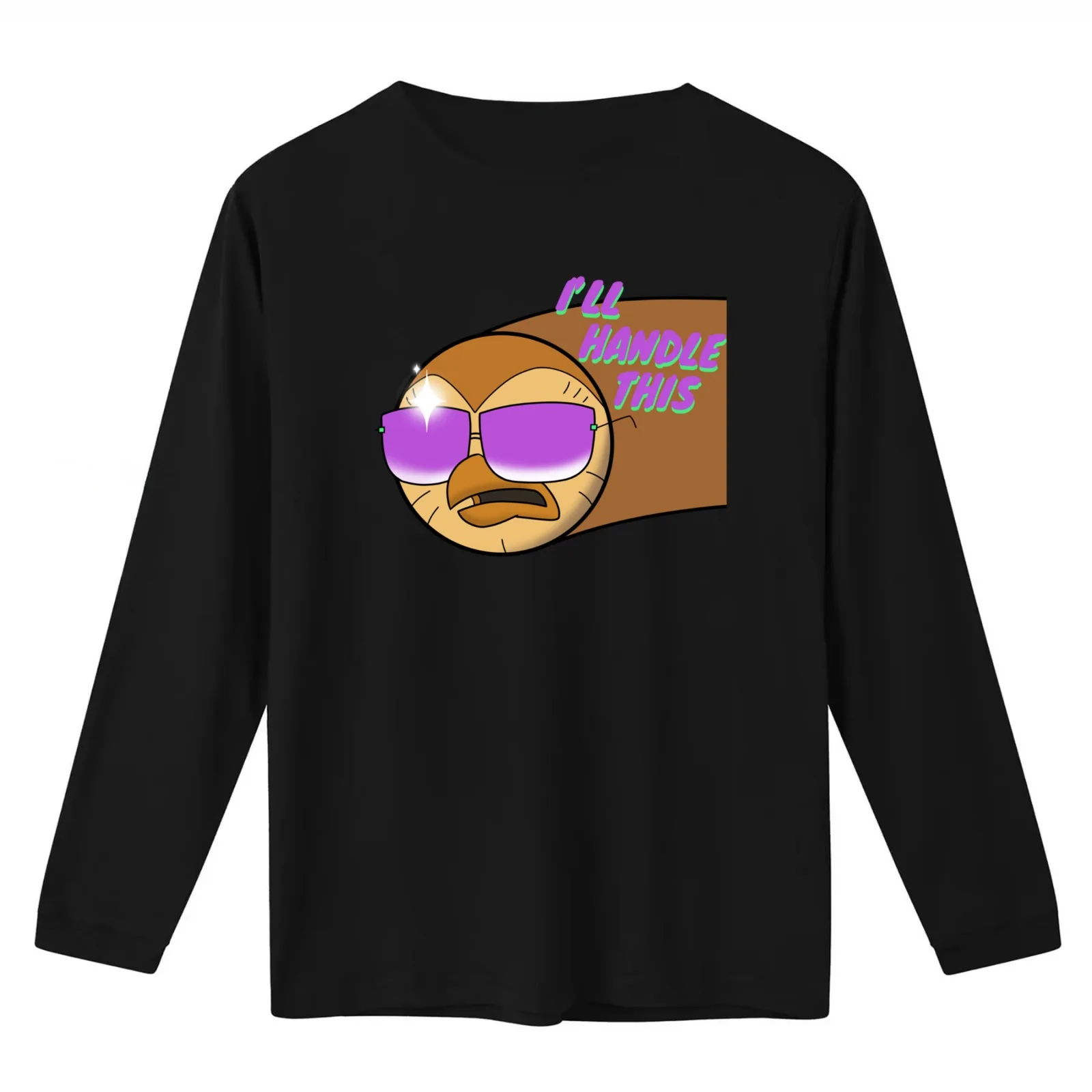 Hooty I’ll Handle This T-Shirt Summer Casual Cotton Tee Oversized Streetwear Tops Vintage Graphic Print Unisex Men Women