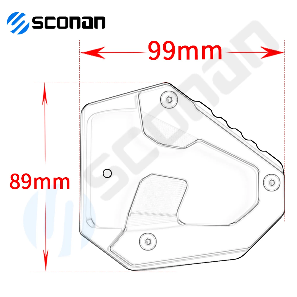 For Honda NT1100 NT 1100 DCT 2022 - 2024 Side Kickstand Support Stand Enlarge Extension Pad Plate Motorcycle Accessories Sconan