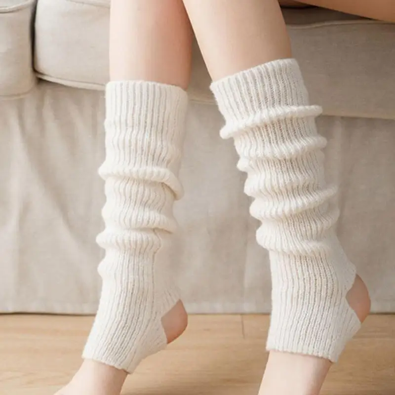 Calentadores de piernas para mujer, cubierta de pierna femenina para gimnasio, Fitness, lana y2k, danza latina, Ballet, Yoga, calcetines sueltos, Media larga