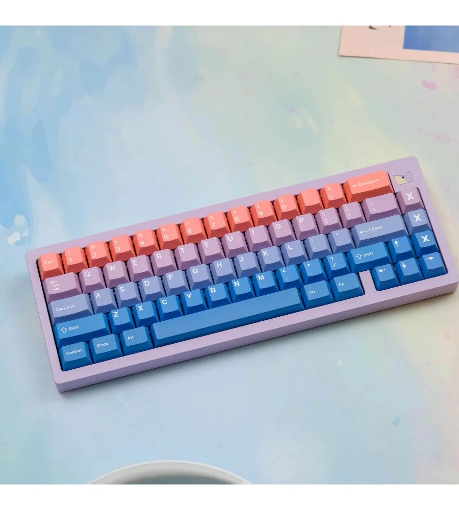 Fairy tale gradual change keycap 147 keys PBT material original height five-sided sublimation process suitable for mechanical