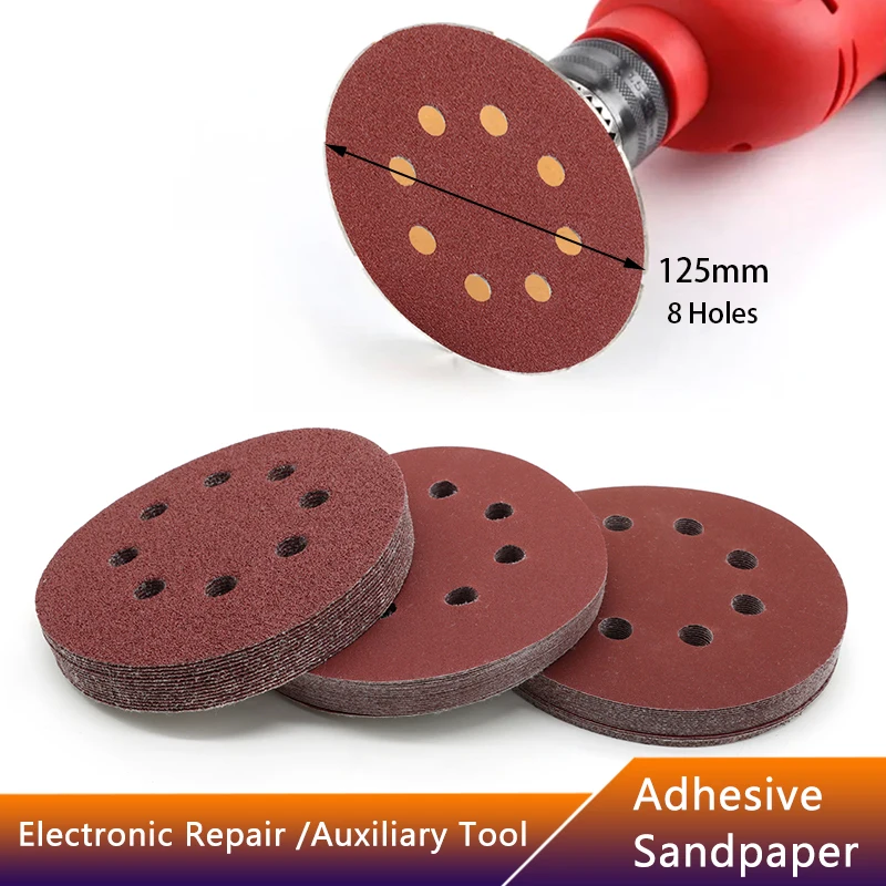 

Sanding Discs 5 Inch 8Holes Hook and Loop 125mm Adhesive Sandpaper 60~2000 Grits For Random Orbital Sander Abrasive Sheets Tools