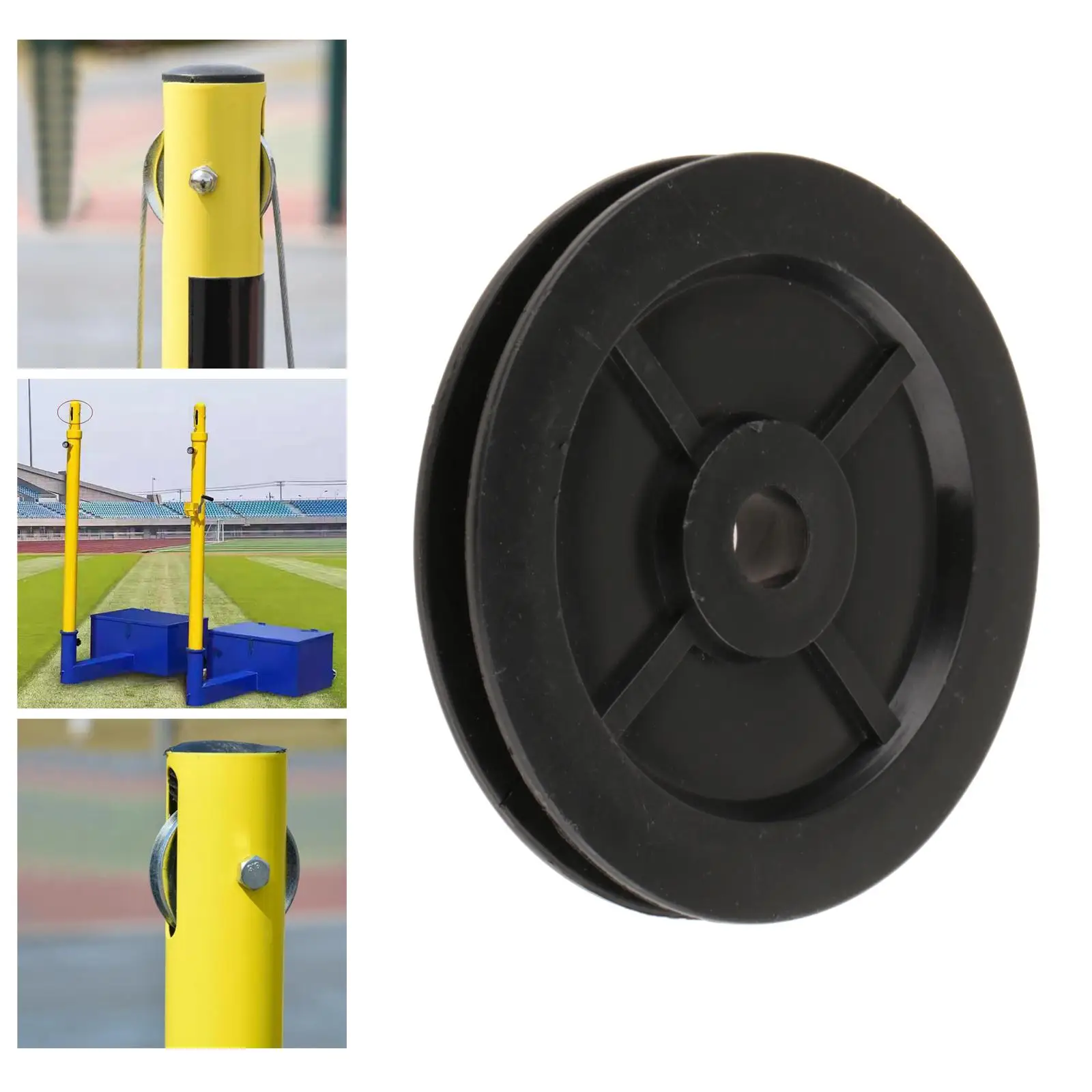 

Volleyball Pole Pulley System Part Nylon Wheel Bearing Easy Install for Outdoor Court Practice Equipment