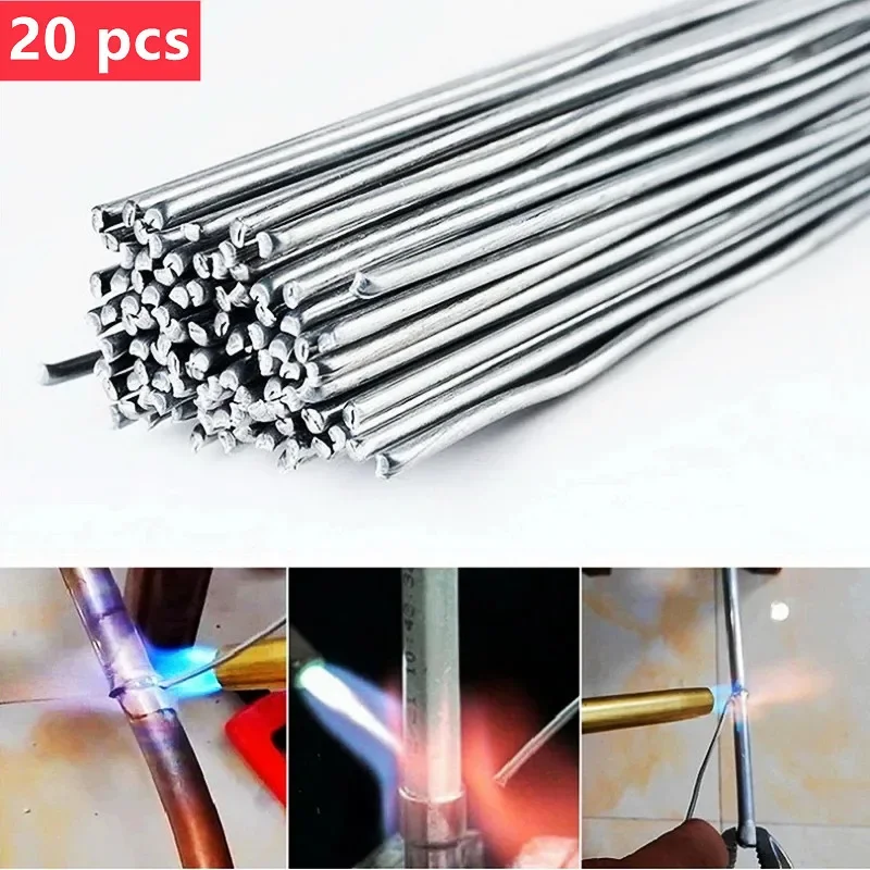 

10/20pcs Low Temperature Easy Melt Aluminum Welding Rods Weld Bars Cored Wire 2.0mm for Soldering Aluminum No Need Solder Powder