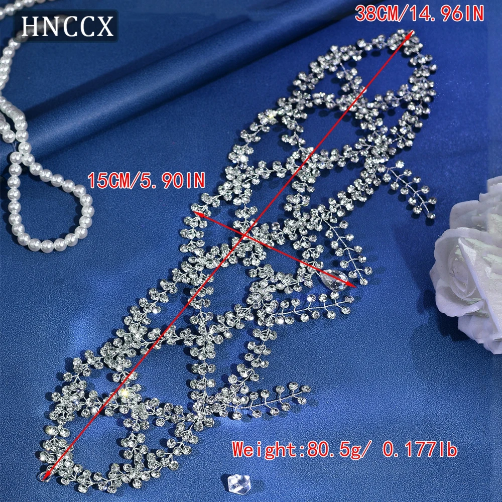 YouLaPan HP471 Rhinestone Bridal Headband Big Flower Shape Headdress for Women Crystal Hollow Wedding Headpiece Zircon Headwear