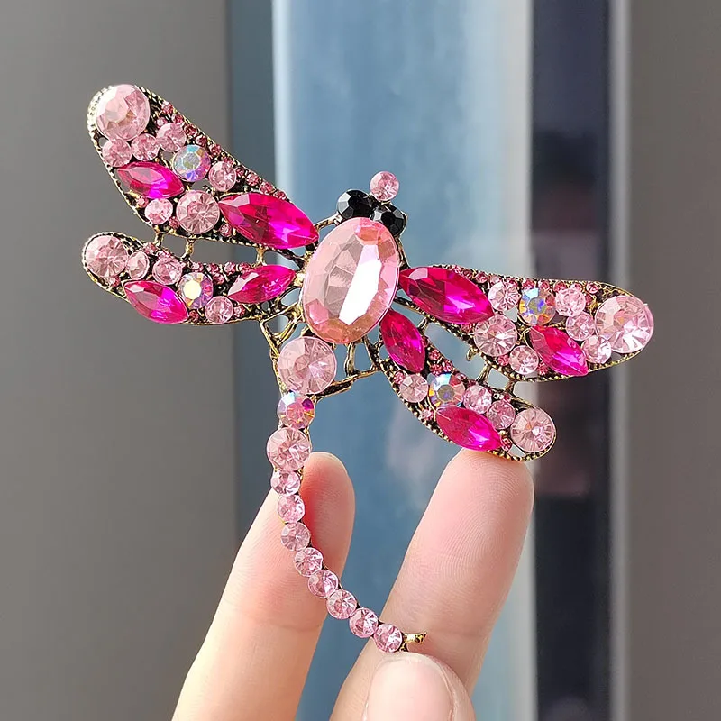 

New Vintage Dragonfly Brooches for Women High Grade Scarf Buckle Insect Brooch Pins Coat Accessories Animal Jewelry Gifts