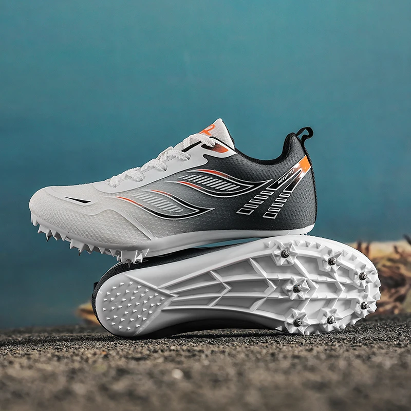 

New Arrivals Men's Athletics Spikes Youth Competition Track Shoes Women Lightweight Breathable Sprint Shoes Zapatillas Hombre