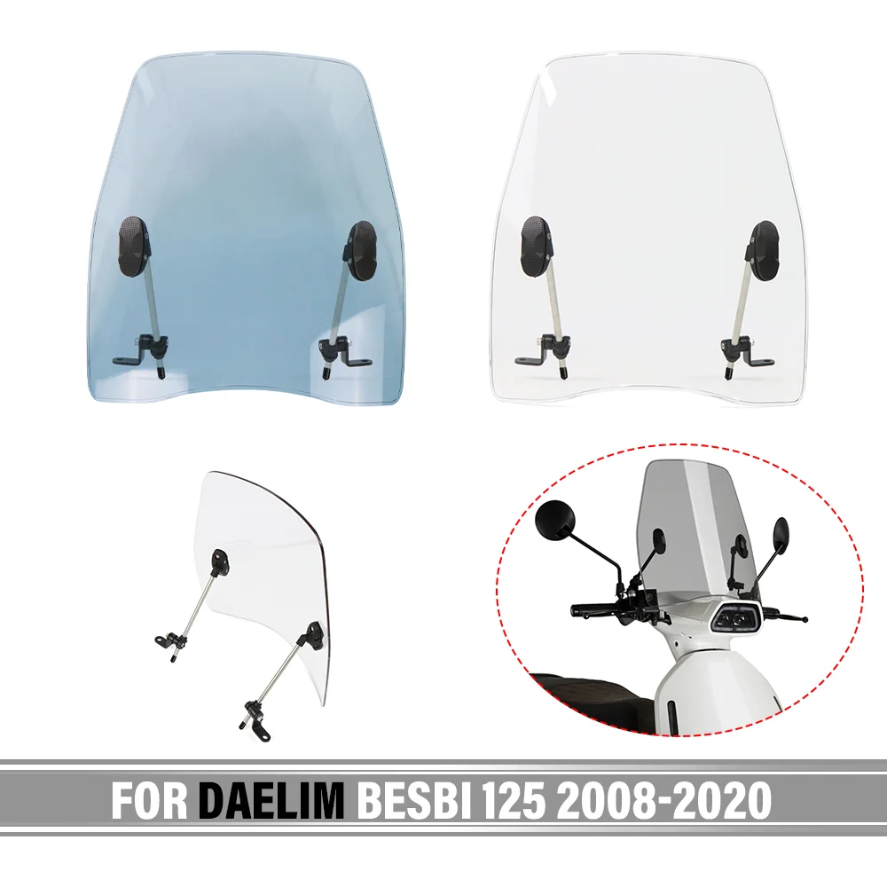 Parabrisas Universal para Motocicleta DAELIM BESBI 125 2008-2020, Deflector de Viento, Accesorios para Scooter