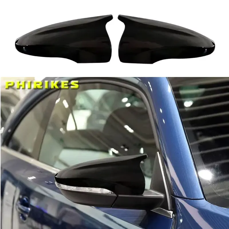 

2X Side Wing Mirror Cover Caps For VW JETTA MK6 Volkswagen Passat B7 Scirocco Beetle CC Eos Rearview Mirror Cover Add on