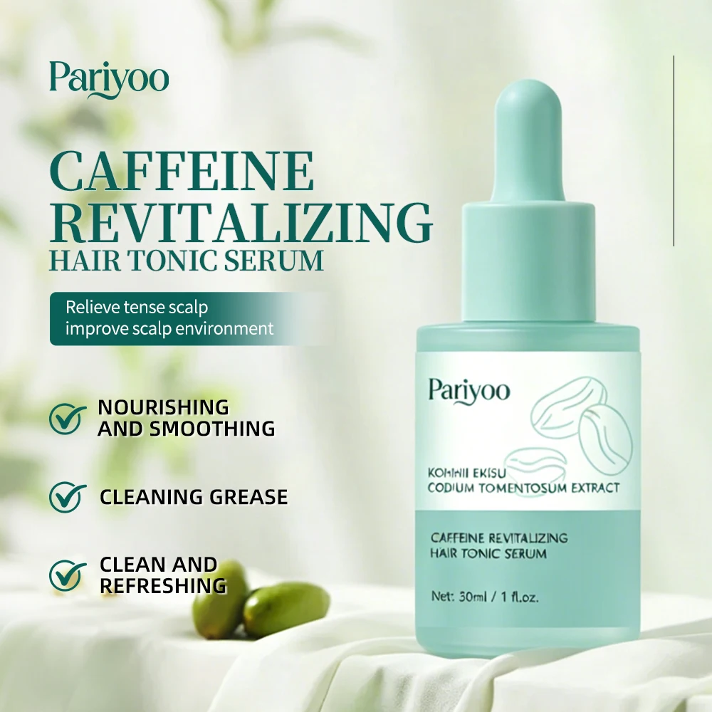 Pariyoo Natural Plant Extract Hair Tonic Serum Caffeine Scalp Refresh Oil Control Anti Hair Loss Nourishing Essence 30ml