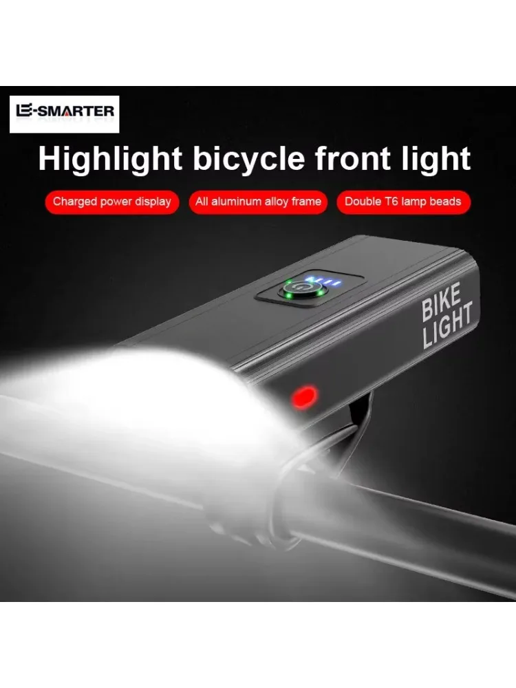AliExpress ESMARTER USB Rechargeable LED Bike Front Lamp Waterproof Mountain Bike Headlight with Mobile Power Supply Bicycle Accessory
