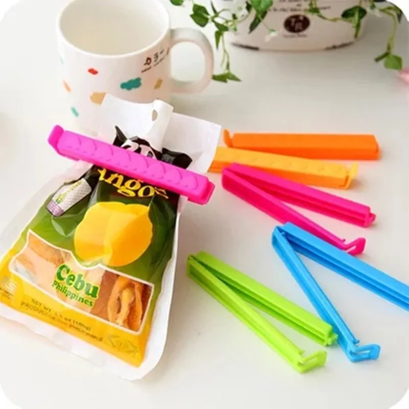 5PCS Portable new kitchen store food snacks seal closure pocket clip pinch-off pliers plastic tool closed clamp fresh foodg