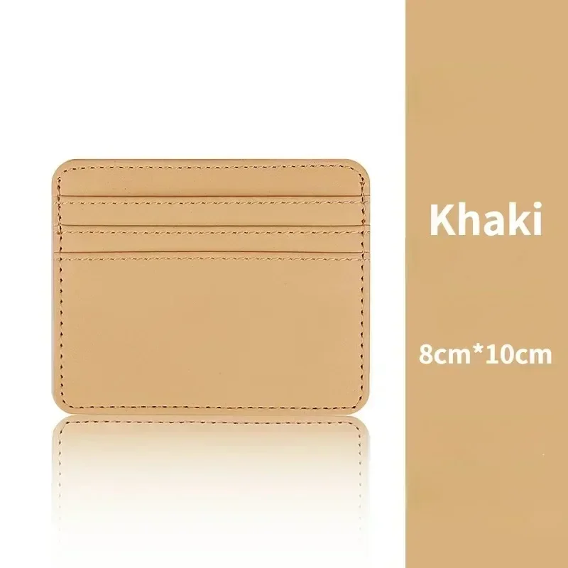 Ultra-thin Multifunctional Cardholder with Multiple Slots, Colorful, Compact, and Waterproof PU Leather Wallet for Transit Cards