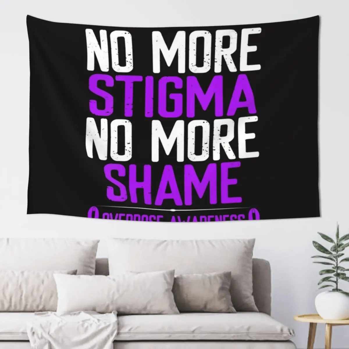 Womens Overdose Awareness No more stigma shame Ribbon Tapestry Home Decor Accessories Decorations For Room Tapestry