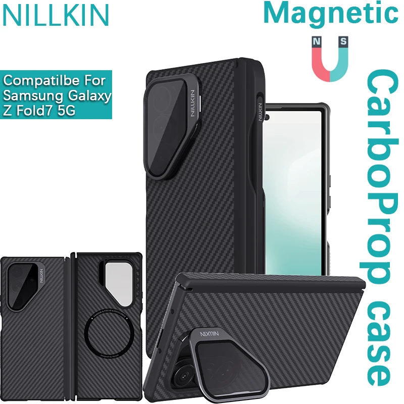 Nillkin для Samsung Galaxy Z Fold 7 5G CarboProp магнитный чехол, крышка объектива, кронштейн, защитная крышка, чехол для телефона Magsafe Shell Nillkin для Samsung Galaxy Z Fold 7 5G CarboProp магнитный чехол, крышка объектива, кронштейн, защитная крышка, чехол для телефона Magsafe Shell