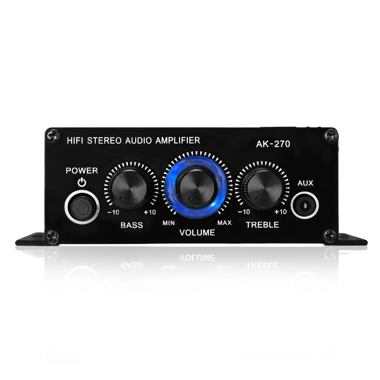 AK270 صوت صغير 2-قناة ستيريو مكبر كهربائي مضخم صوت محمول AUX مدخلات مكبر صوت أمبير للسيارة والمنزل
