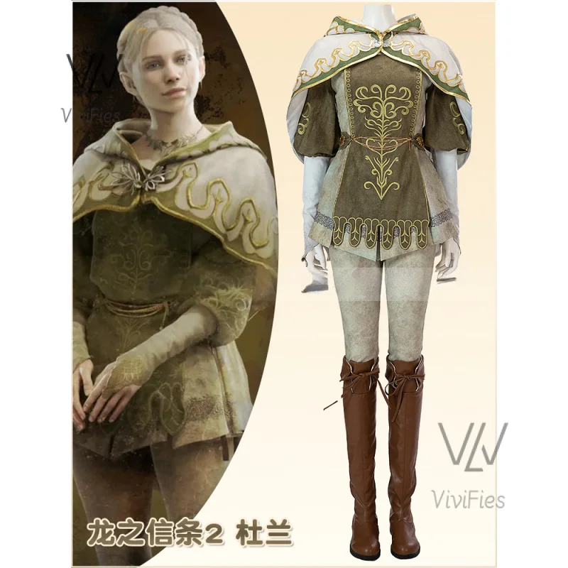 

Dragon Cos Dogma Doireann Cosplay Costume Game Role Playing Dress Suit Doireann Outfits for Adult Women Girls Halloween Carnival