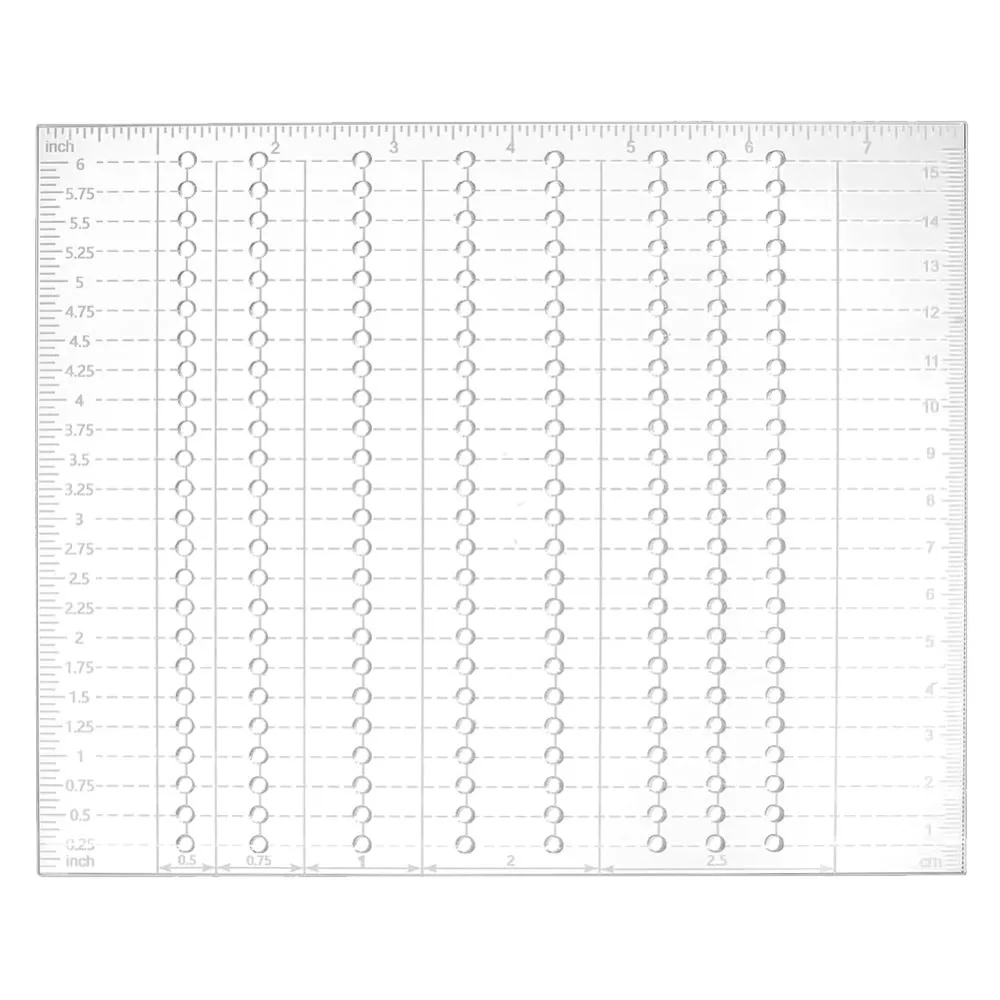 

Rivet Placement Template 3mm Hole Leathercraft Rivets Marking Guide Clear Acrylic Template for DIY Bracelet Belt Combo