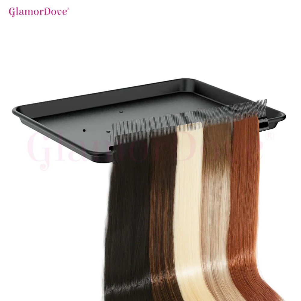 GlamorDove Hair Extension Holder  Clip-On Salon Trolley Tool for Organizing, Drying & Styling Extensions