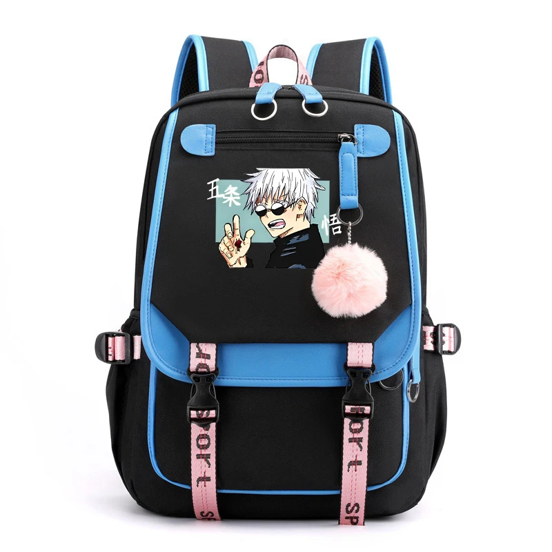 

Hot Anime Anime Satoru Gojo Bags Teens Daily Backpack Laptop Bags Travel Students Boy Girl School Bag Backpacks