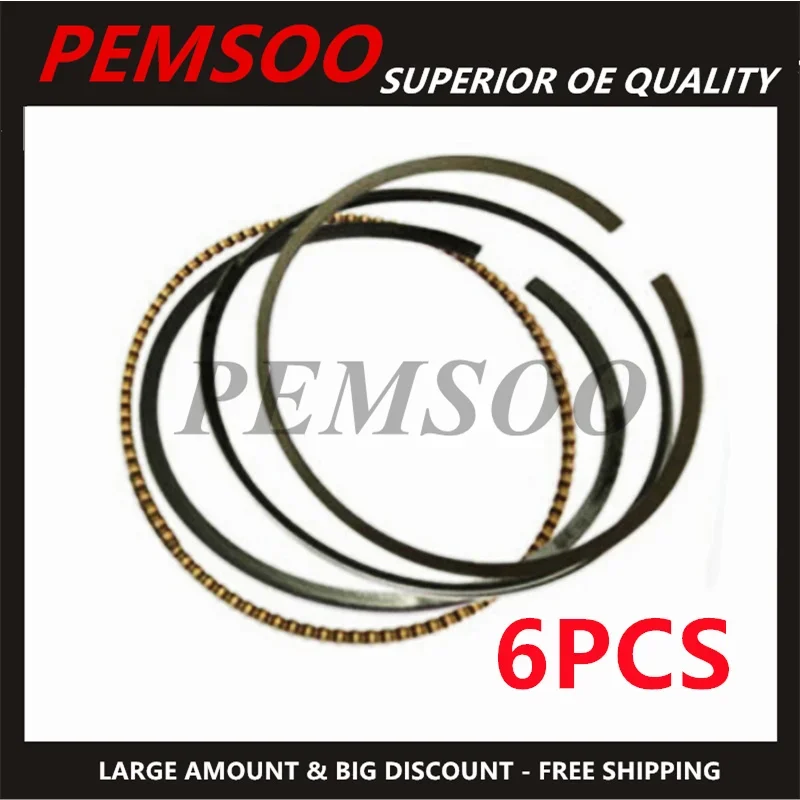 6PCS Engine Piston Rings For Range Rover Jaguar 3.0T 306PS AJ126 2013-2021 LR041639 LR062617