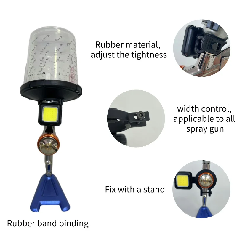 Portable Paint Spray Gun Light USB Charging Multifunctional Paint Pot Lamp Headlight Emergency Flashlight Key chain with design