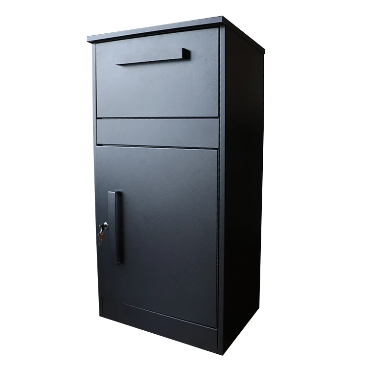 Outdoor Stainless Metal Post Home Packages Parcel Letter Mail Delivery Box