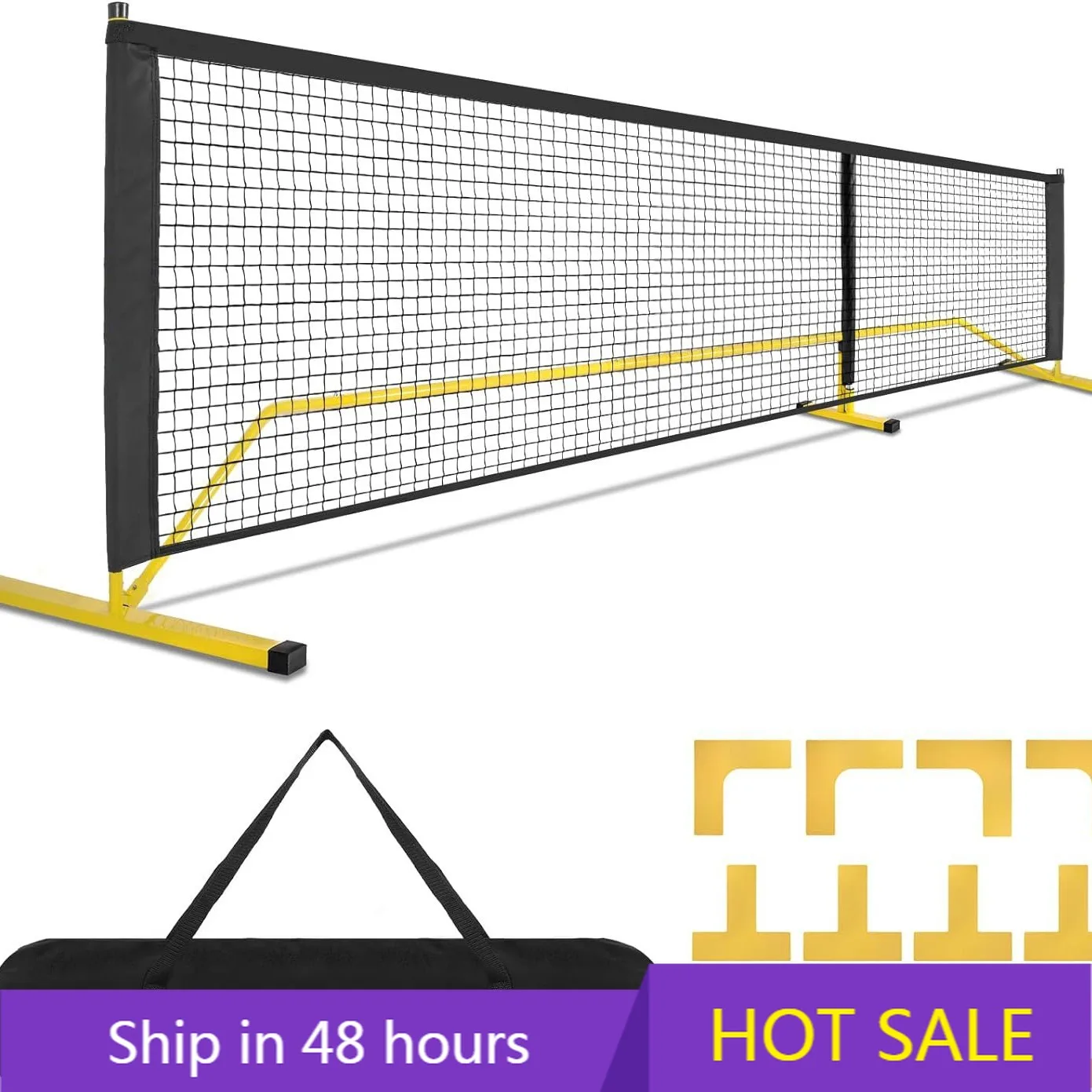 YTYIN ポータブル屋内外兼用ピクルボール・テニスネットフレーム 6.7m トレーニング用