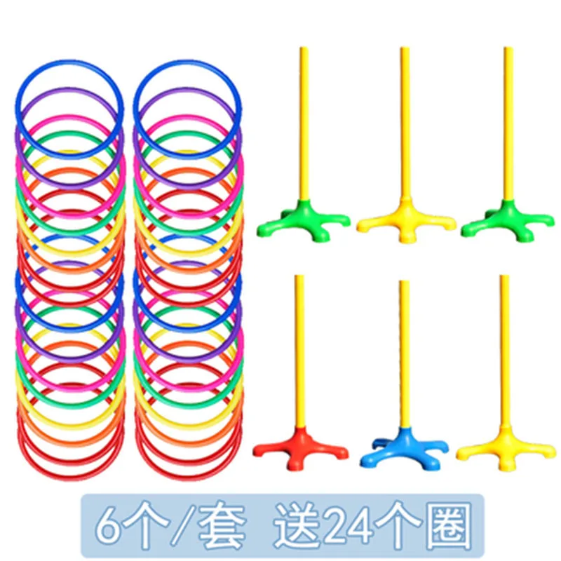 Ringen + Toren Set Gooien Ring Toss Tuin Buitensporten Speelgoed Gooien Kinderen Ouder-kind PK Snelheidstraining Gooien Games