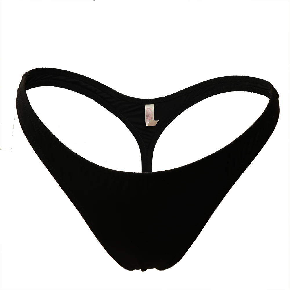 Fondo bikini sfacciato da donna bianco perizoma nero T-back costumi da bagno sexy Biquini brasiliano a vita bassa segreto