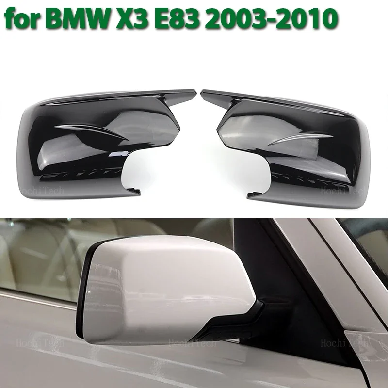 

For BMW X3 X 3 E83 2003-2010 Glossy Black Rearview Exterior Side Mirror Caps 2024 New M Look Mirror Covers
