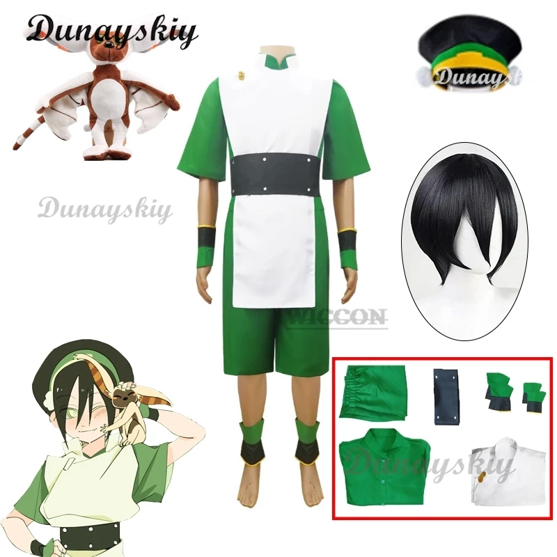 

Avatar: The Last Airbender Toph bengfang Cosplay Costume Vest Pants Outfits Halloween Carnival Suit wig Pillows Toys Cosplay