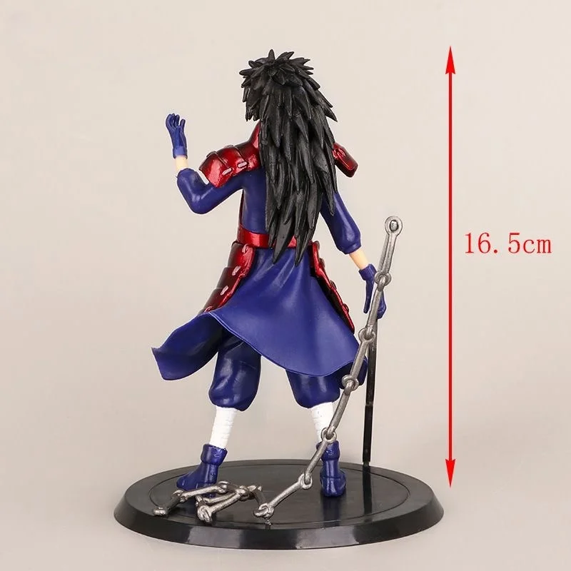 18cm NARUTO Anime Figure Model Doll Uchiha Madara Fighting PVC Statue Orochimaru VS Hiruzen Battle Kakashi Sasuke Model Toy