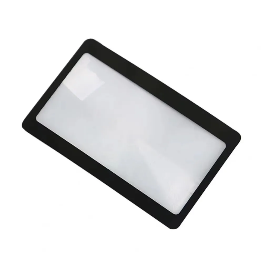 10pcs Portable 3X Magnification Magnifying Glass Square Lens Pocket Size Card Magnifier Flat PVC Reading Magnifier Small Print