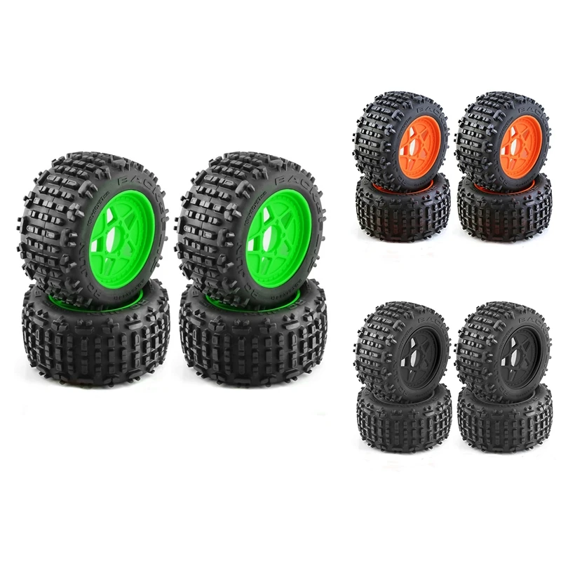 

4Pc 152Mm 1/8 1/10 For Monster Truck Tire With 12Mm 14Mm 17Mm Wheel Hex For TRAXXAS Sledge E-Revo ARRMA KRATON Outcast