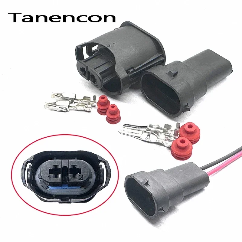 

1/5/10 Sets 2 Pin Car 3.5mm Series Connector Plug Automotive Front Bumper Fog Lamp Plug 1-355668-2 for BMW M Series X1X3X4X5X6