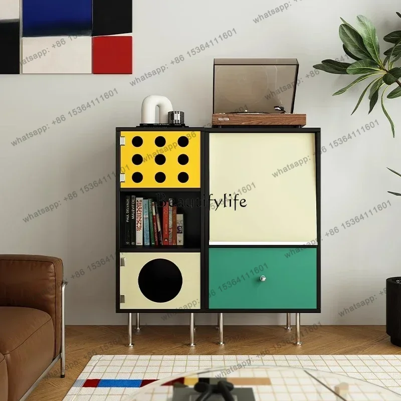 12 Acrylic color matching storage cabinet living room wall combination dining side cabinet