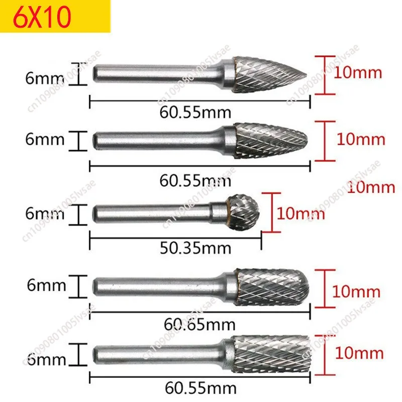 Carbide, tungsten steel grinding head, rotary file cutter, woodworking wood carving grinding head root engraving knife